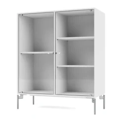 Ripple II vitriinikaappi 69,6x82,2x30 cm, Snow-jalat chrome