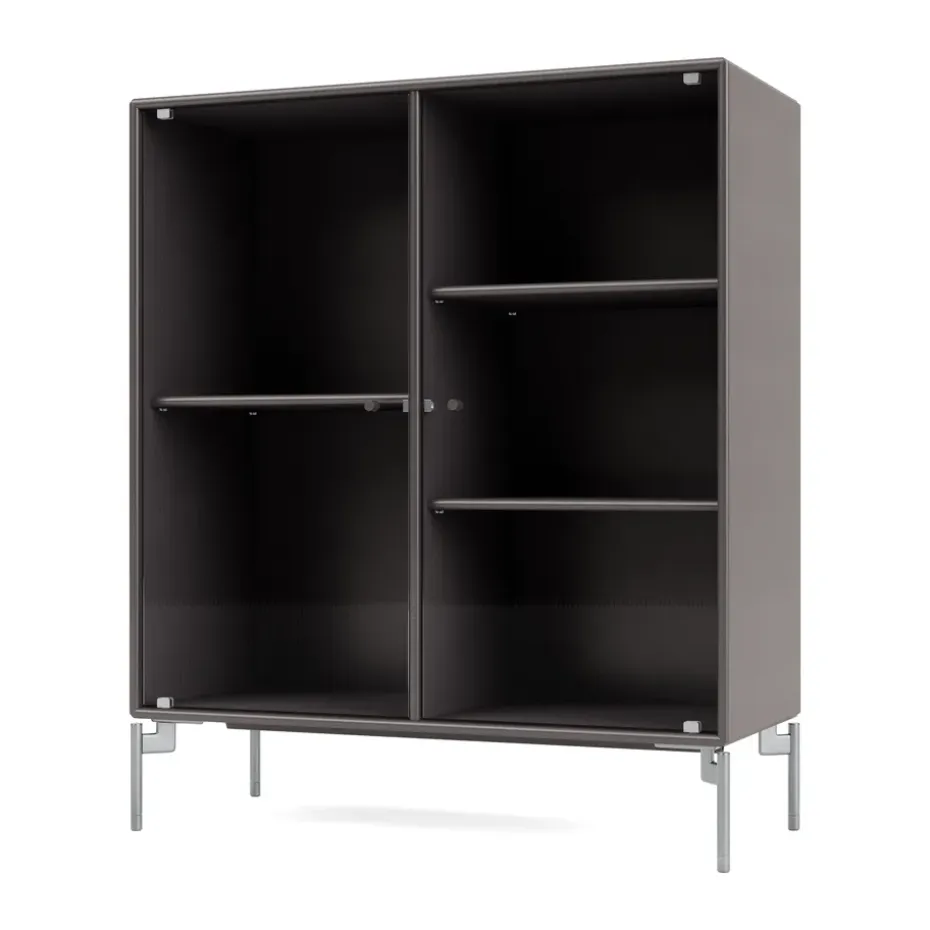 Ripple II vitriinikaappi 69,6x82,2x30 cm, Coffee-jalat chrome