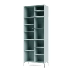 Ripple IV vitriinikaappi 69,6x187,2x38 cm, Flint-jalat chrome