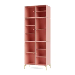 Ripple IV vitriinikaappi 69,6x187,2x38 cm, Ruby-jalat brass