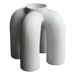 Rope tuikkukynttilänjalka 14 x 14 cm, White