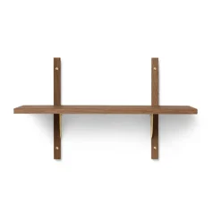 Sector hylly S/S, Smoked Oak, brass