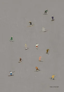 Skiers juliste 50x70 cm, Harmaa