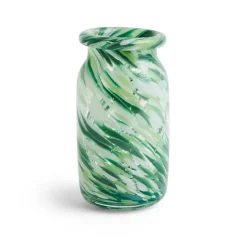 Splash Roll Neck vaasi S 20,5 cm, Green swirl
