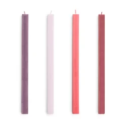 Square Candle kynttilä mix 4-pack, Reds-bordeaux.
