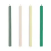 Square Candle kynttilä mix 4-pack, Greens-whites