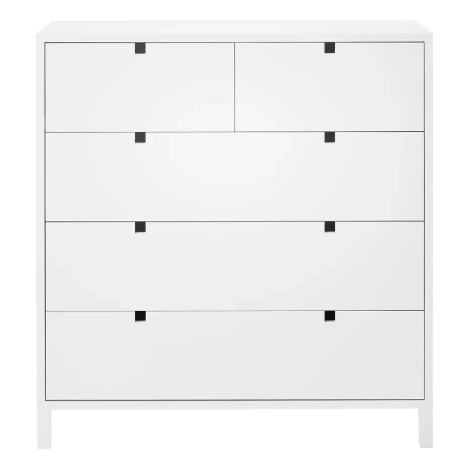 Square lipasto 2+3 laatikkoa, Valkoinen