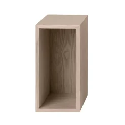 Stacked 2.0 hyllyjärjestelmä taustalevyllä, small, tammi