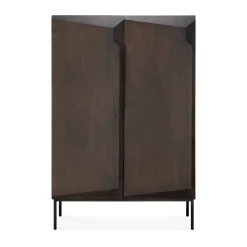 Stairs kaappi, Ruskealakattu tammi, 2 ovea, 100×150 cm