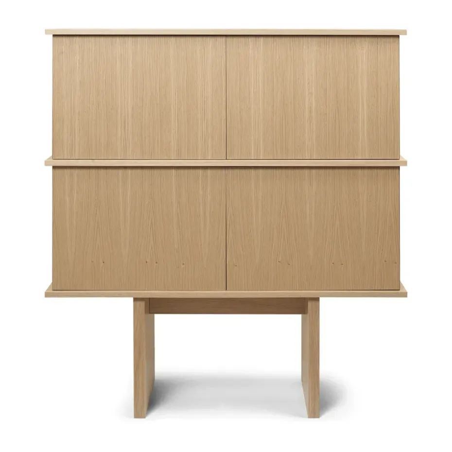 Stilt sideboard double 109x100 cm, Natural oak
