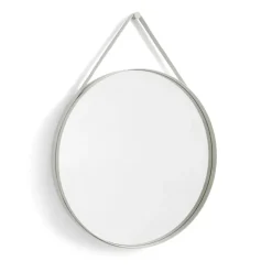 Strap Mirror -peili Ø 70 cm, Light grey