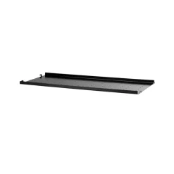 String hyllylevy metalli, musta, 78x30 cm, matala reuna