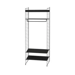 String lattiakaide, musta, 200x30 cm, 2 kpl