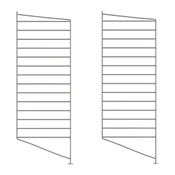 String lattiakaide, Tummanharmaa, 85x30 cm, 2-pakkaus