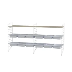 String lattiakaide, valkoinen, 85x30 cm, 2 kpl