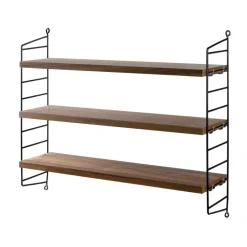 String Pocket hylly pähkinä musta, pähkinä-musta