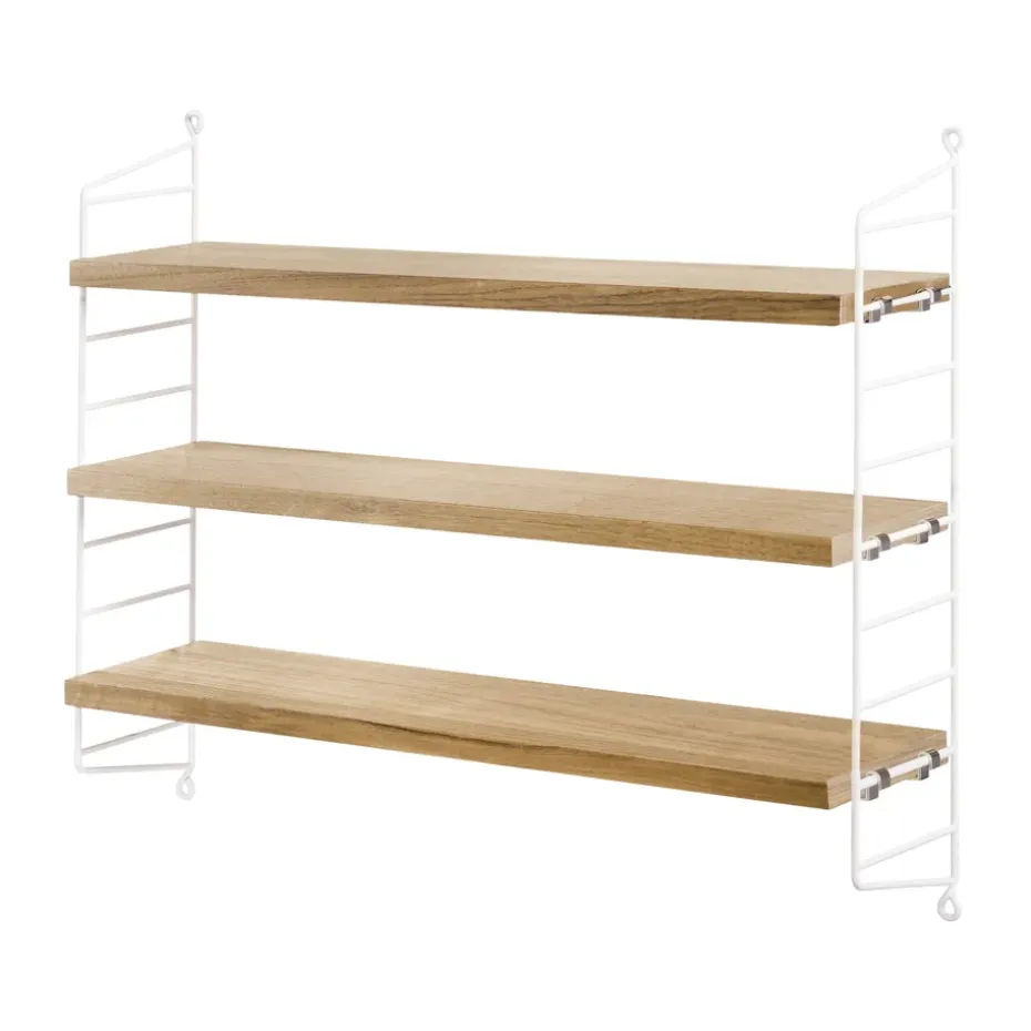 String Pocket -hylly tammi-valkoinen, tammi-valkoinen
