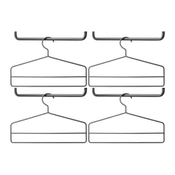 String vaateripustin 4 kpl, Musta