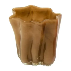 Tess kynttilälyhty Ø10 cm, Ruskea