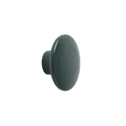 The Dots -vaatekoukku dark green, Ø 6,5 cm