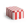 Tin Container säilytyspurkki small, Red-off white