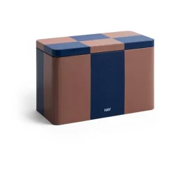 Tin Container säilytyspurkki medium, Brown-midnight blue