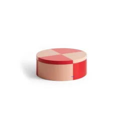 Tin Container säilytyspurkki, Round red-soft pink