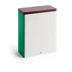 Tin Container säilytyspurkki x-large, Off white-burgundy-green