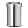 Touch Bin roskakori 3 litraa, seinään kiinnitettävä, matta teräs