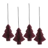 Tree joulukuusenpallot 4 kpl, Red