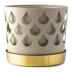 Trio Drop ruuku lautasella beige messinkinen, Medium Ø18 cm