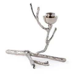 Twiggy kynttilänjalka XS 14 cm, Hopea