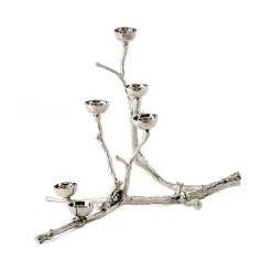 Twiggy Orava -kynttilänjalka 30 cm, Hopea