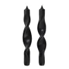 Twist twisted candles kierretty kynttilä 23 cm 2-pakkaus, Simply black