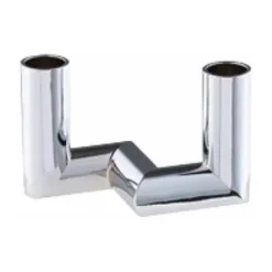 Uyuni Matrix mini kynttilänjalka 2-haarainen, Kromi