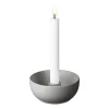 Valley kynttilänjalka Ø12 cm, Harmaa