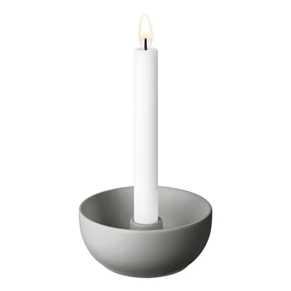 Valley kynttilänjalka Ø12 cm, Harmaa