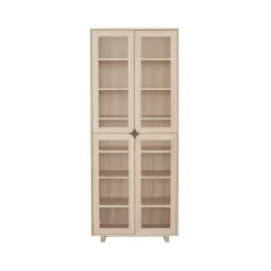 Vidja korkea vitriinikaappi, Valkoinenpigmenterad tammi