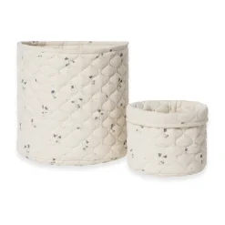 Viola Satin tikattu kori 2 osaa., 20xØ20 cm + 30xØ30 cm